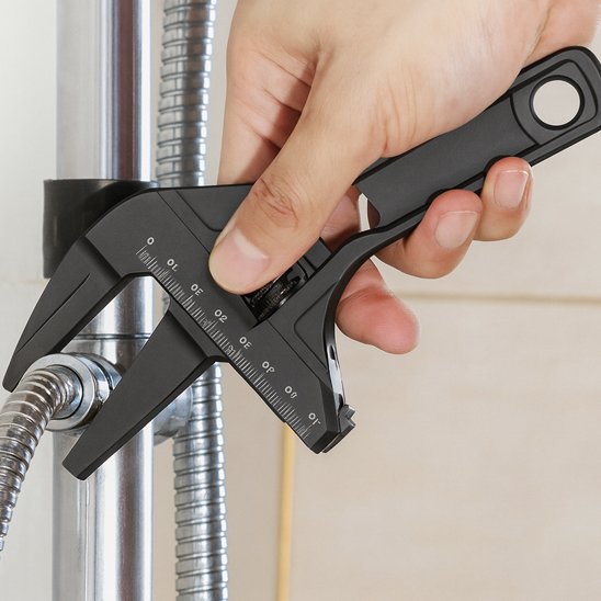 Clé à molette de couleur noire