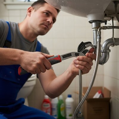 Clé à griffe repare panne sous evier