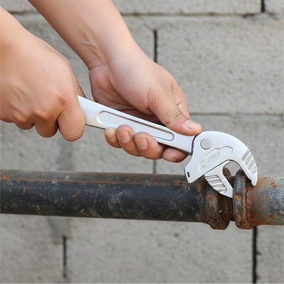 Clé à griffe​ serre un tuyau dans sa mâchoire