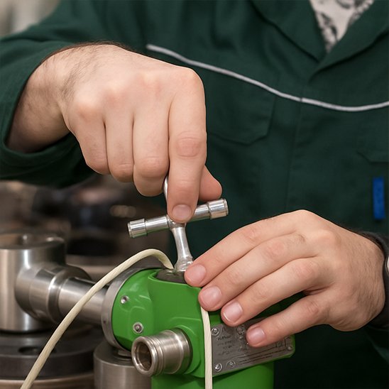 Clé universelle entrain de serré un écrou