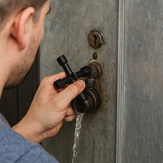 Clé universelle ferme une vanne a eau