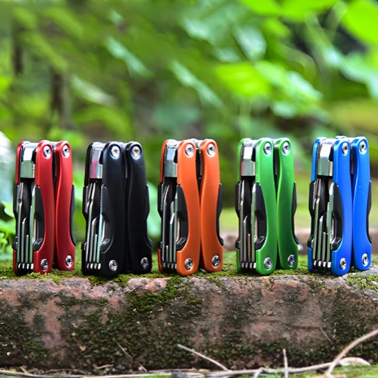 Jeu de cinq pinces couleurs vives, outils manuels polyvalents  atelier