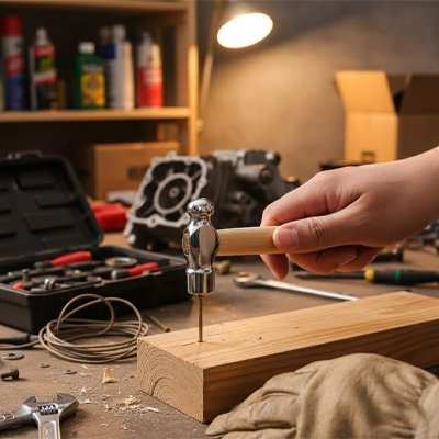 Marteau manche en bois 