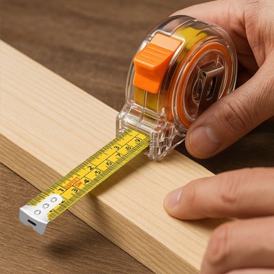  Mètre ruban transparent 3m ruban jaune déployé sur bois