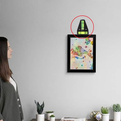 Niveau à bulle bien positionné sur cadre 