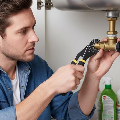 Pince multiprise bricolage sous un evier 