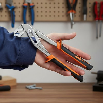 Pince multiprise entre les mains sdu bricoleur