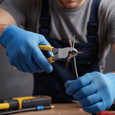 Pince coupante ergonomique utilisée  travaux manuels précis