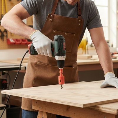 Scie cloche dans  la main d'un bricoleur 