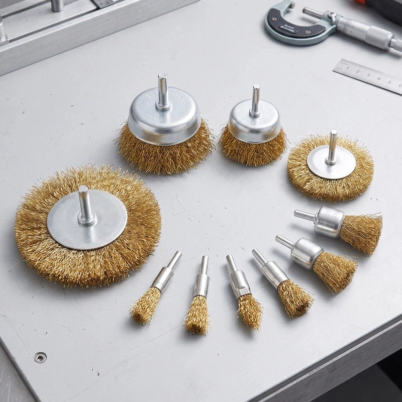  Brosses métalliques pour perceuse kit 12 pièces laiton