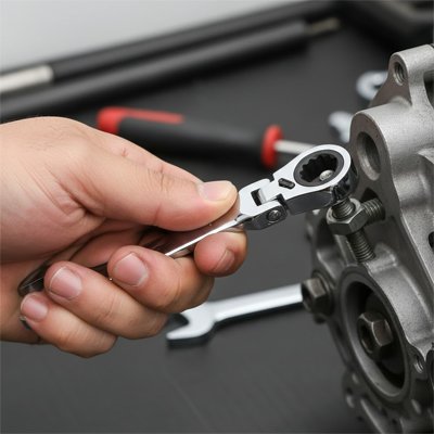 Clé plate à cliquet