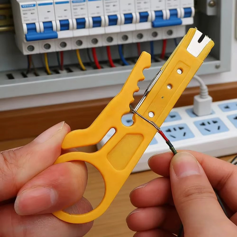 pince a denuder de couleur jaune 