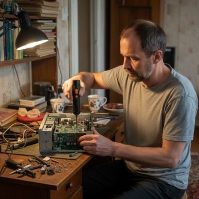 tounevis electronique manié par un homme dans son atelier